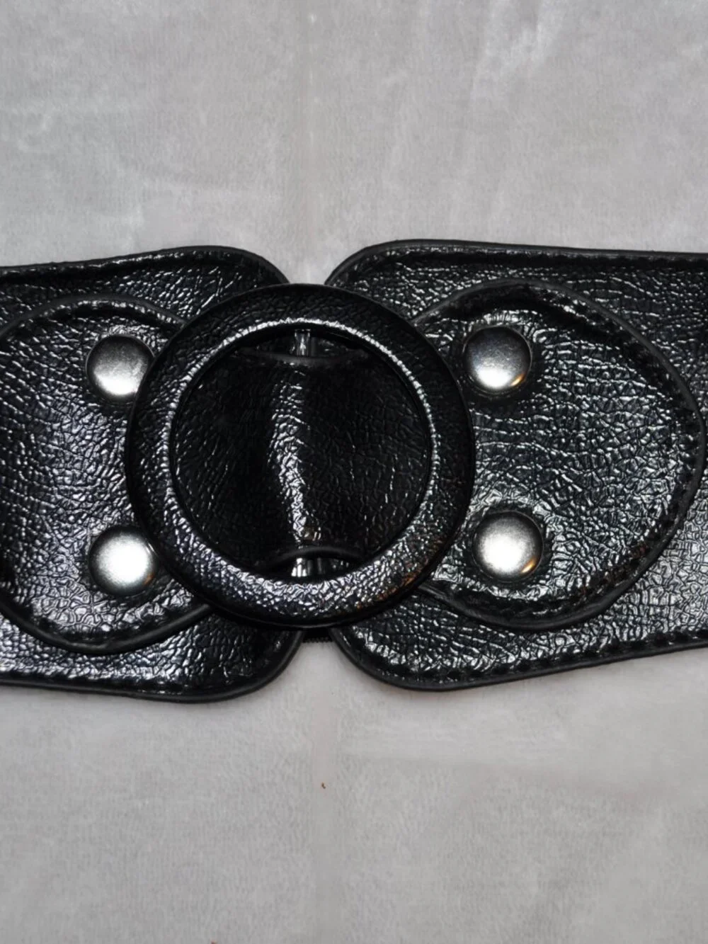 Women's Belt retro vintage Stretchy Cinch Belt 3 Inch Wide High Waist Faux Leath